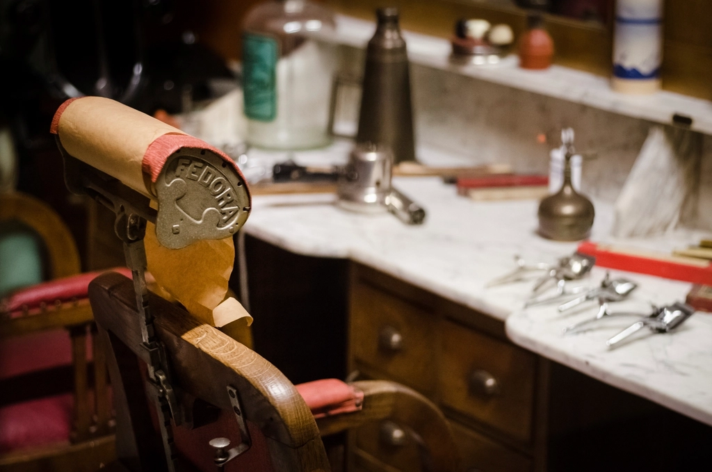 Interior de barbearia clássica